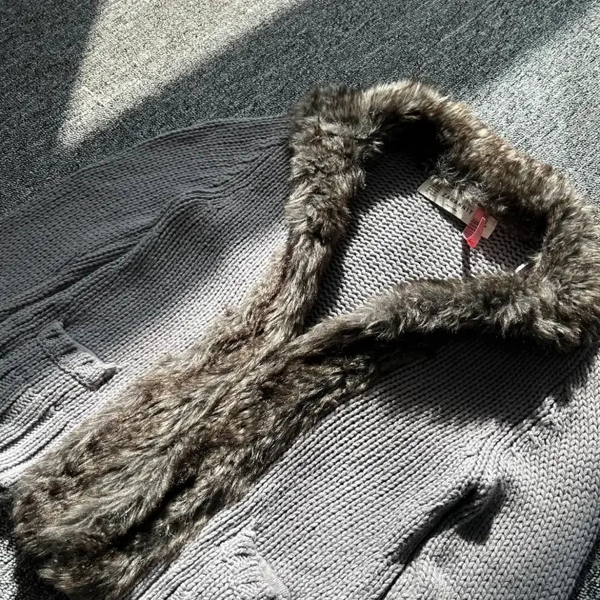 [BUNJANG] ZARA Fur Trimmed Cardigan / 자라 퍼 트리밍 가디건