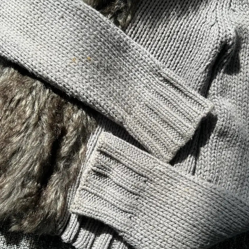 [BUNJANG] ZARA Fur Trimmed Cardigan / 자라 퍼 트리밍 가디건