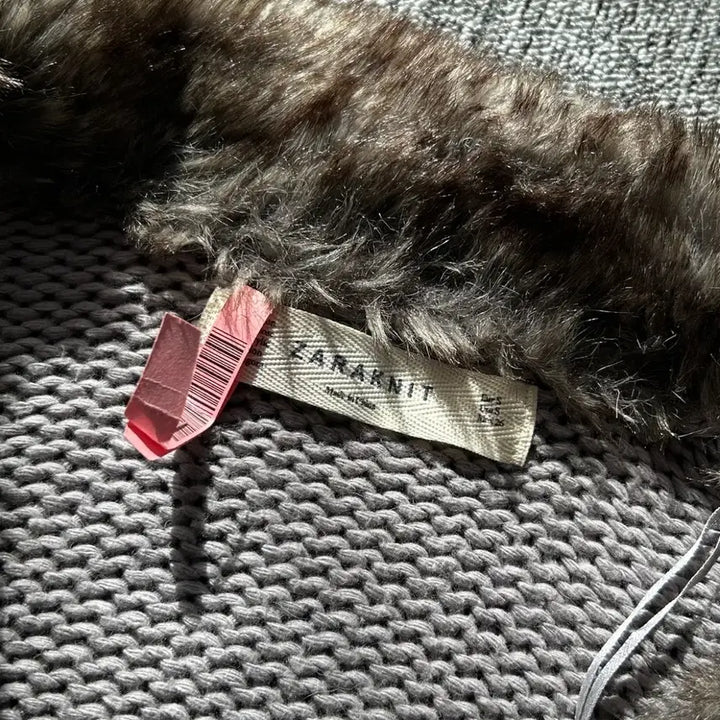 [BUNJANG] ZARA Fur Trimmed Cardigan / 자라 퍼 트리밍 가디건