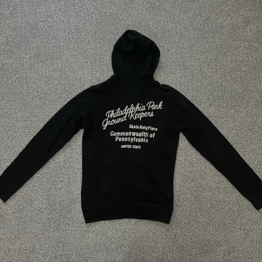 [BUNJANG] Stooge&amp;Co Lettering Black Hoodie Zip-up / Stooge&amp;Co Lettering black Hoodie zip-up