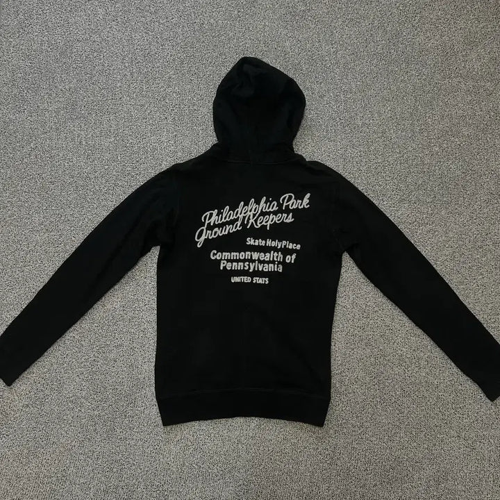 [BUNJANG] Stooge&amp;Co Lettering Black Hoodie Zip-up / Stooge&amp;Co Lettering black Hoodie zip-up