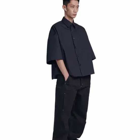 [SOLD OUT] 노매뉴얼 NM BOX HALF SHIRTS - BLACK L사이즈