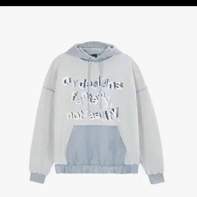 [BUNJANG] OWEGO Reverse Blend Logo Hoodie Grey Size 2 / 오와이 리버스 블랜드 로고 후드 그레이 2사이즈
