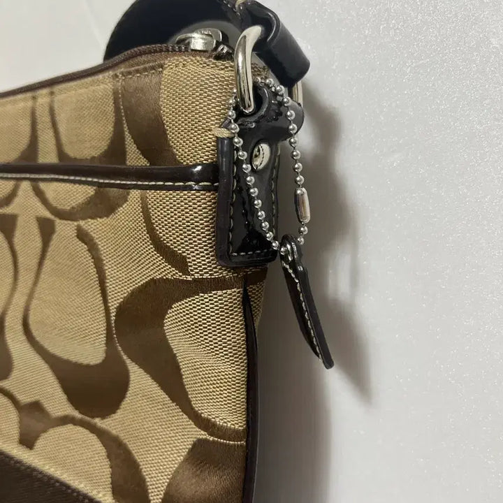 [BUNJANG] Coach Brown Signature Crossbody Bag / 코치 브라운 시그니처 크로스백