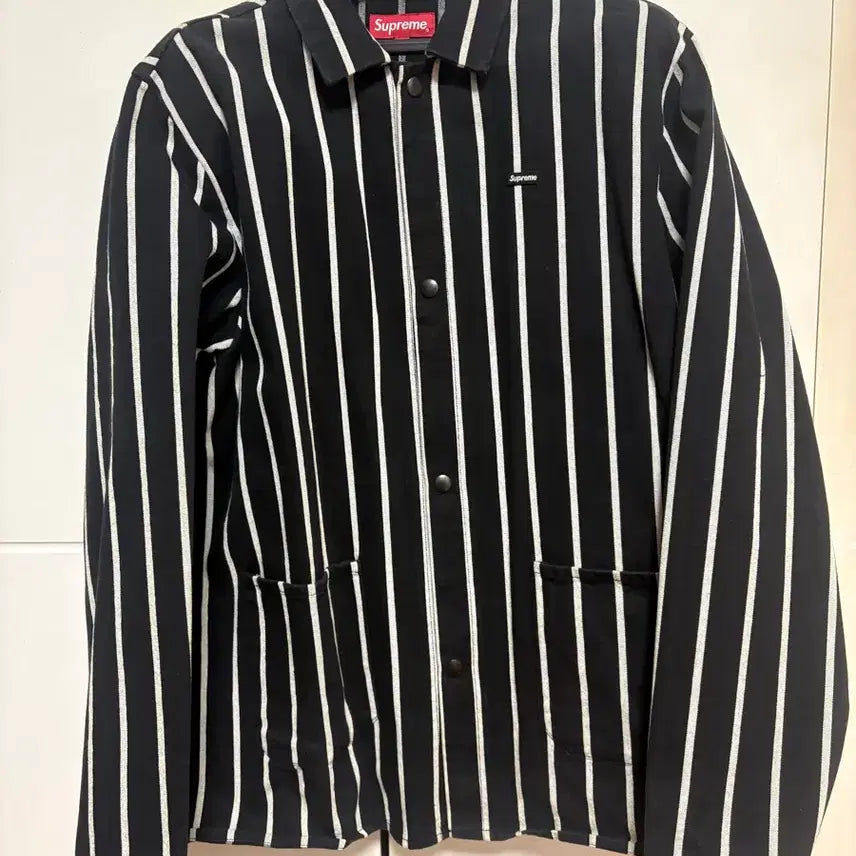 [BUNJANG] Supreme 17 Stripe Shop Jacket L / 슈프림 17 스트라이프 샵 자켓