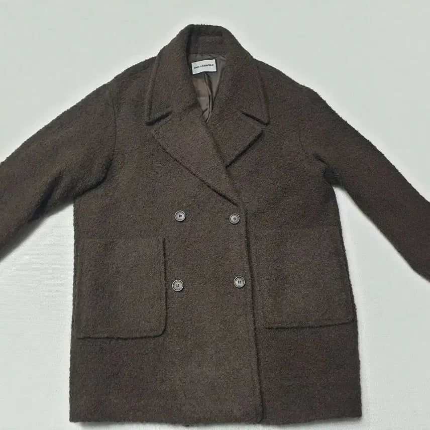 [SOLD OUT] 칼라거펠트 브라운 더블 코트 여성95~100