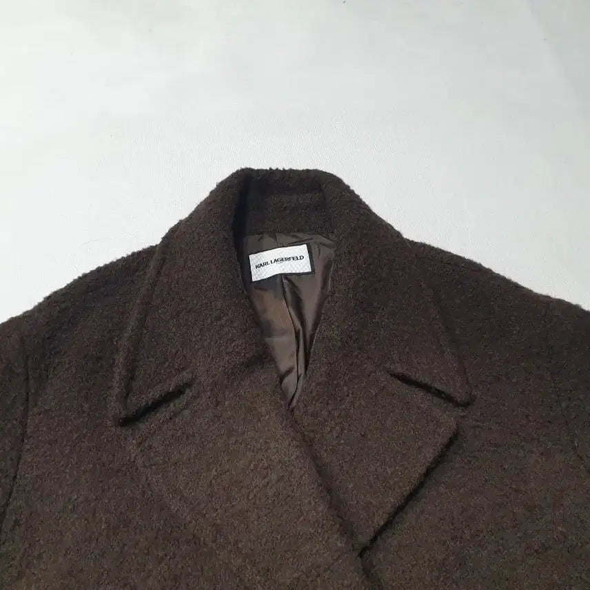 [SOLD OUT] 칼라거펠트 브라운 더블 코트 여성95~100