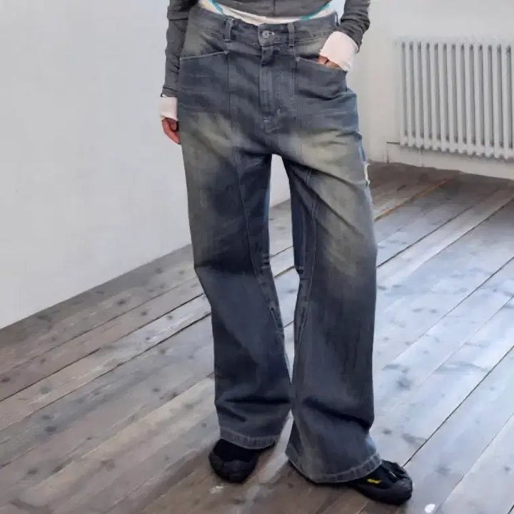 [BUNJANG] Fortena Denim Curved Jeans Size S (Unworn) / 포르테나 데님 S사이즈 미시착 새상품