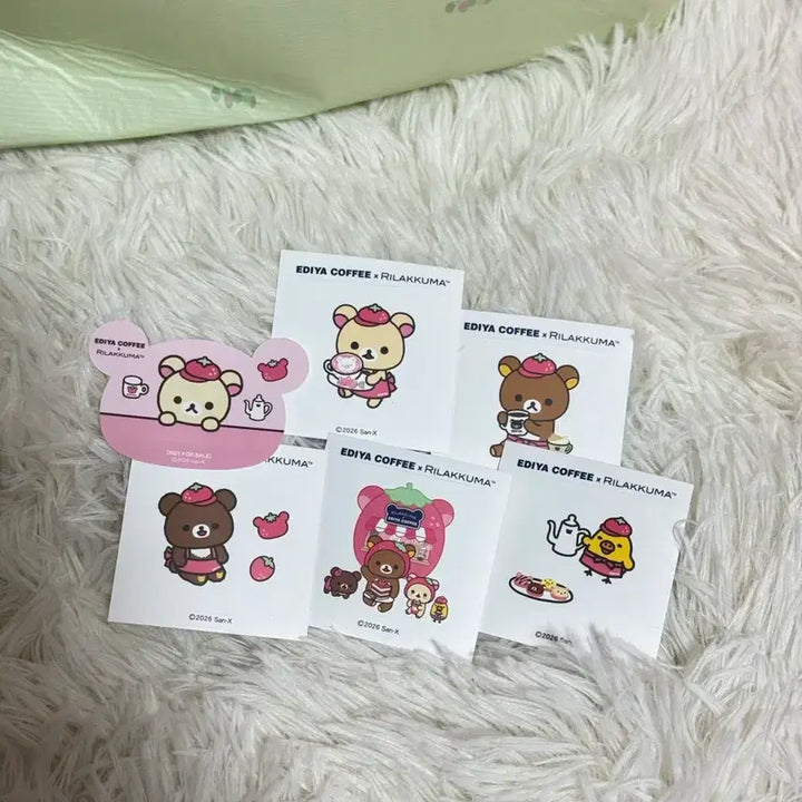 [BUNJANG] Ediya Rilakkuma Magnet Set with Stickers / 이디야 리락쿠마 마그넷 5 스티커포함