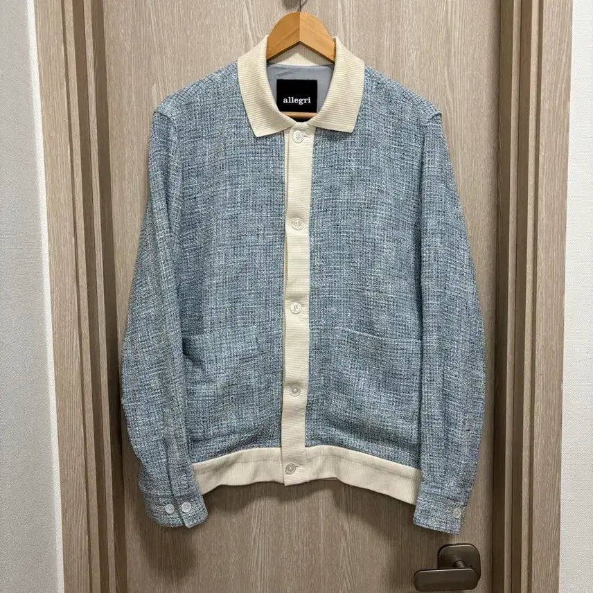 [BUNJANG] Allegri 24SS Tweed Cardigan M (100) Sky Blue / 24SS새상품급)알레그리 트위드 가디건M(100)/스카이블루