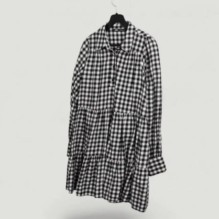 [SOLD OUT] 여성S/ 자라 고방 체크 베이비돌 원피스 BK / 35-13