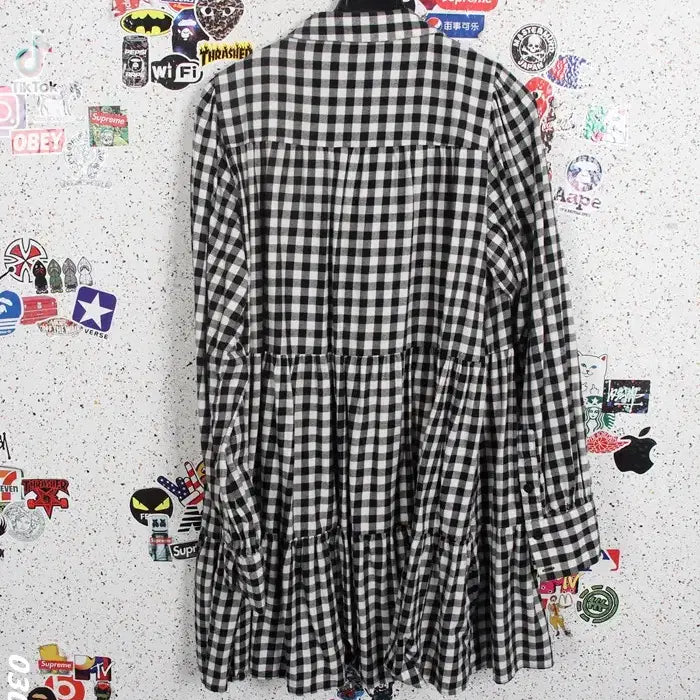 [SOLD OUT] 여성S/ 자라 고방 체크 베이비돌 원피스 BK / 35-13