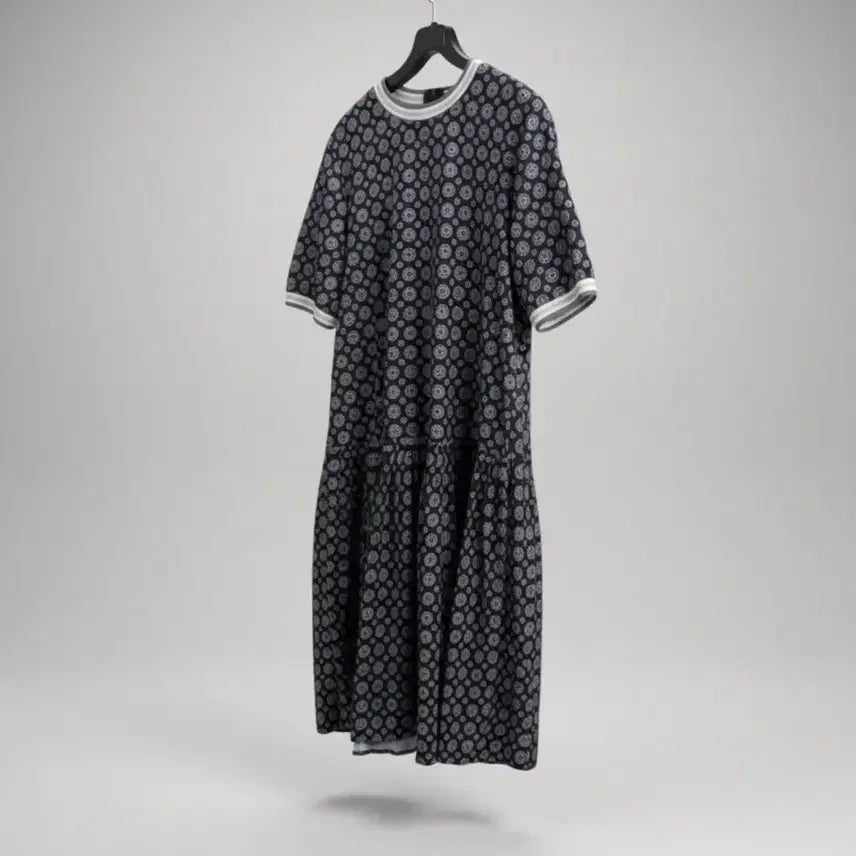 [SOLD OUT] 여성F/ 앤틱 도트 패턴 반팔 데일리 원피스 NV