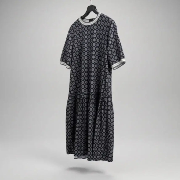 [SOLD OUT] 여성F/ 앤틱 도트 패턴 반팔 데일리 원피스 NV