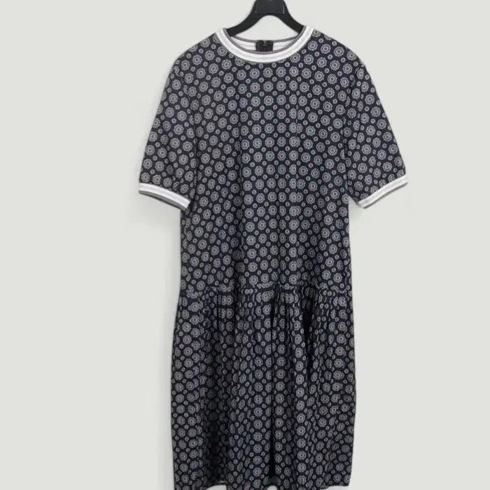 [SOLD OUT] 여성F/ 앤틱 도트 패턴 반팔 데일리 원피스 NV