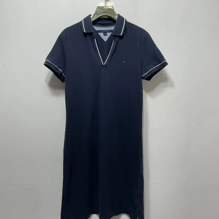 [BUNJANG] Tommy Hilfiger Navy Collar Short Sleeve Dress - Size S / 타미힐피거 네이비 카라 반팔 원피스 S