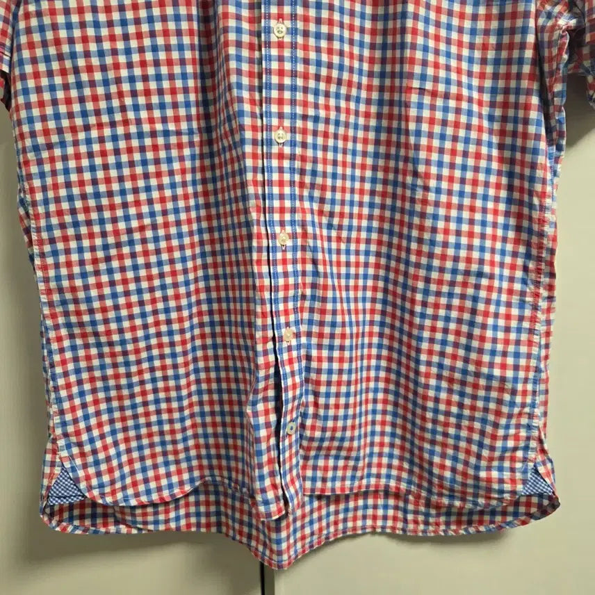 [BUNJANG] Tommy Hilfiger Short Sleeve Check Shirt L (100) / Tommy Hilfiger 반팔 체크 셔츠 L(100)