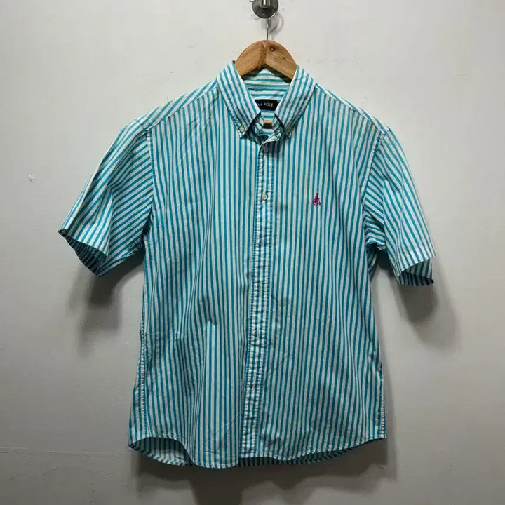 [BUNJANG] Beanpole Striped Short-Sleeve Shirt (Size 100) / 빈폴 스트라이프 반팔 셔츠 100사이즈