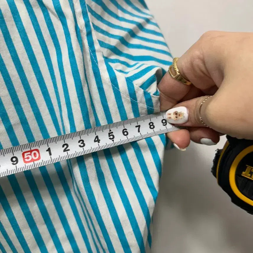 [BUNJANG] Beanpole Striped Short-Sleeve Shirt (Size 100) / 빈폴 스트라이프 반팔 셔츠 100사이즈
