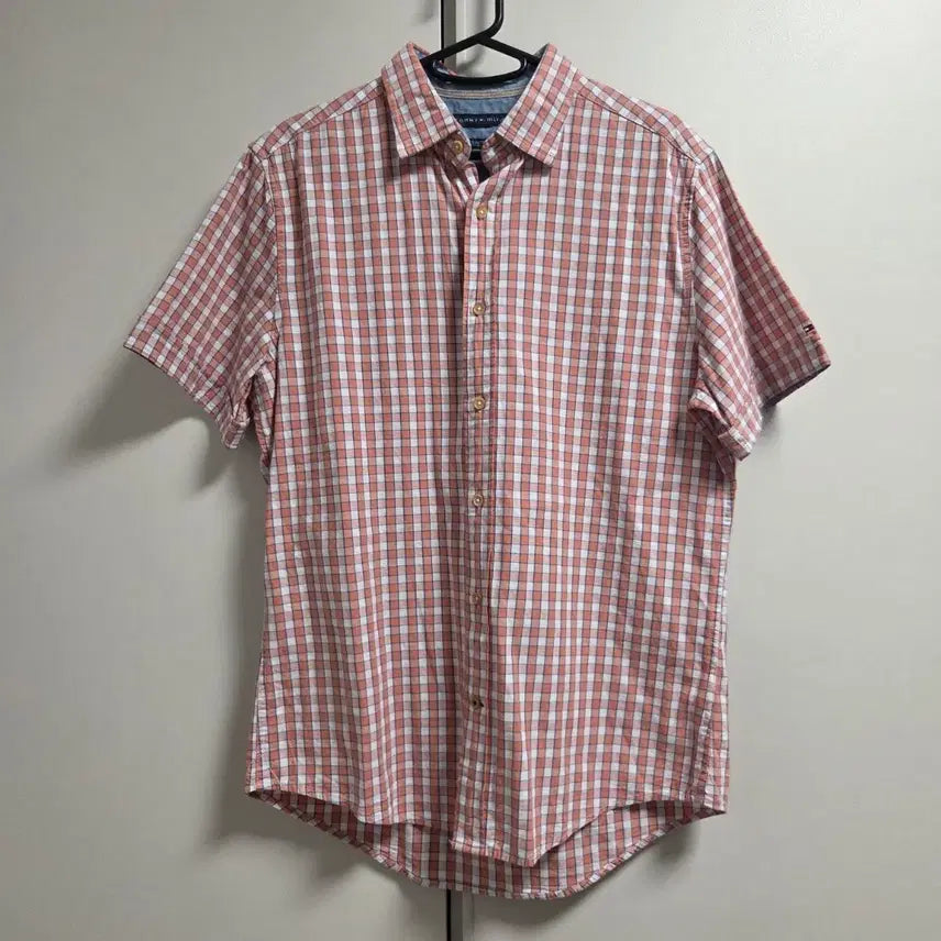 [BUNJANG] Tommy Hilfiger Short Sleeve Checkered Shirt L / Tommy Hilfiger 반팔 체크 셔츠 L(100)