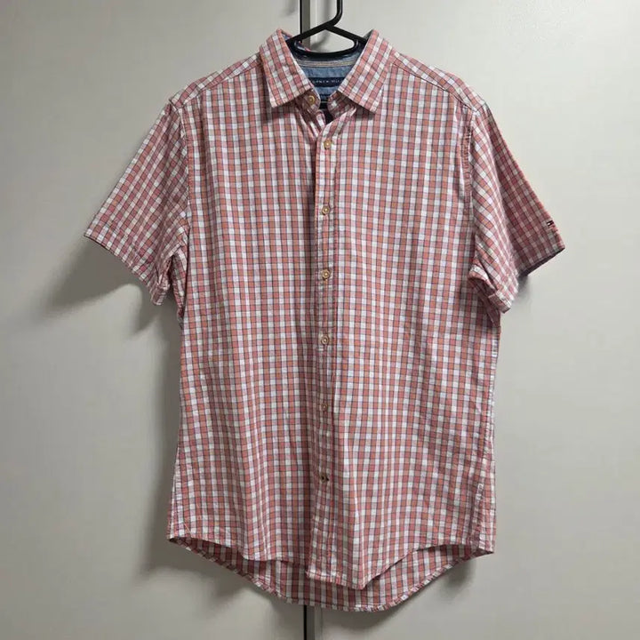 [BUNJANG] Tommy Hilfiger Short Sleeve Checkered Shirt L / Tommy Hilfiger 반팔 체크 셔츠 L(100)