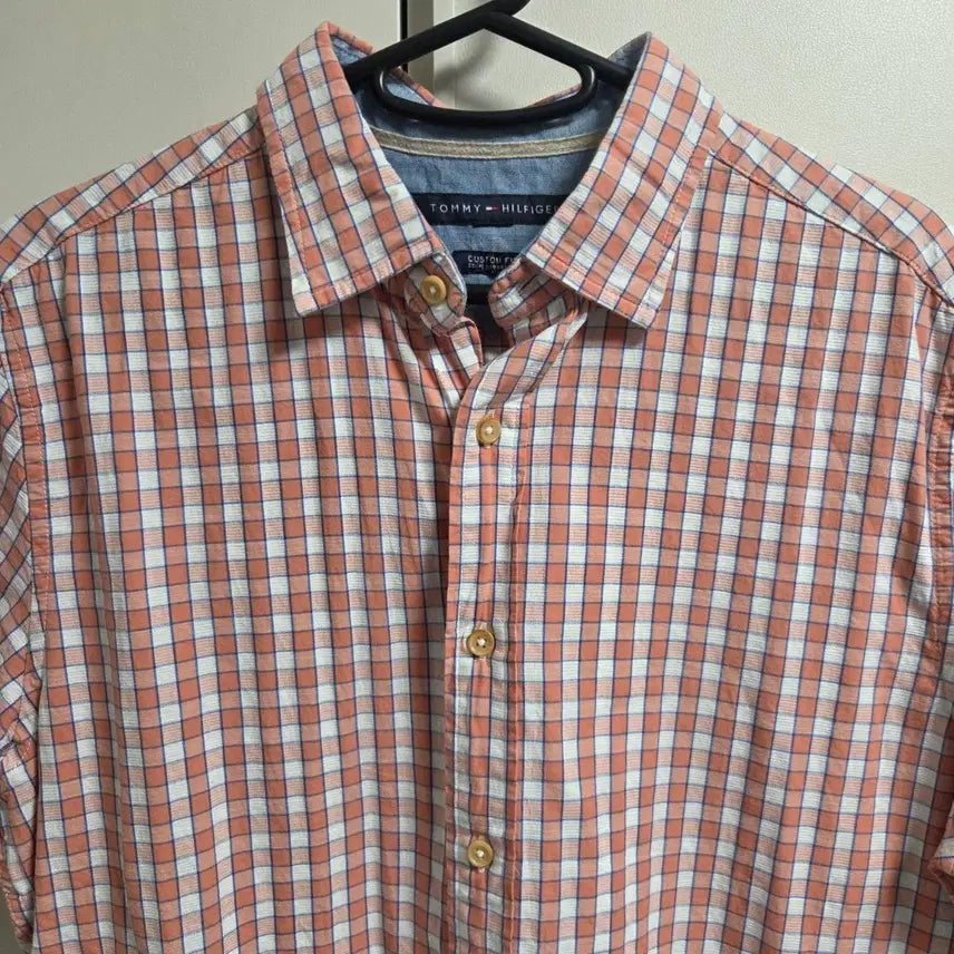 [BUNJANG] Tommy Hilfiger Short Sleeve Checkered Shirt L / Tommy Hilfiger 반팔 체크 셔츠 L(100)