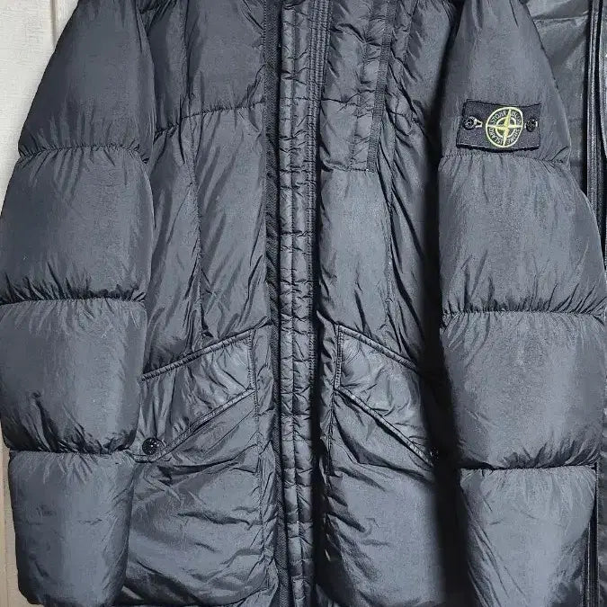 [BUNJANG] Stone Island Crinkle Reps Long Down Jacket / 스톤아일랜드 크링클랩스 패딩