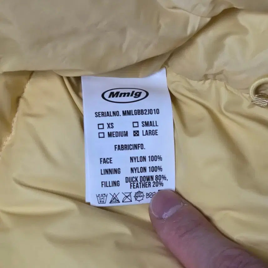 [BUNJANG] MMLG Travel Down Padded Jacket Yellow / Mmig 엠엠엘지 트레블 다운패딩 옐로우