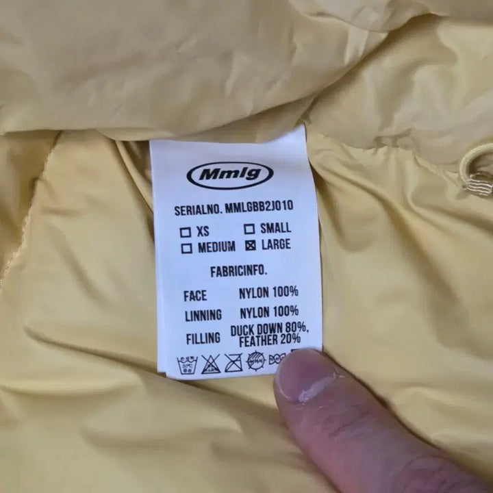 [BUNJANG] MMLG Travel Down Padded Jacket Yellow / Mmig 엠엠엘지 트레블 다운패딩 옐로우