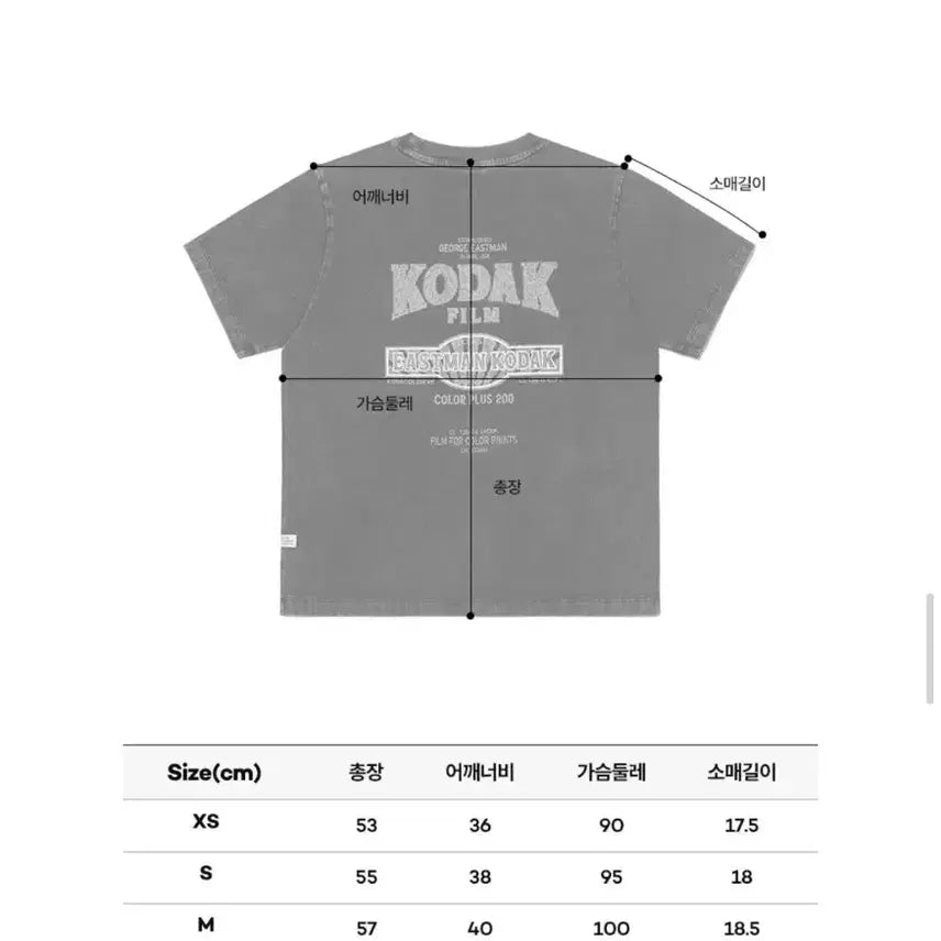 [BUNJANG] KODAK Ivory Unisex Short Sleeve T-shirt / 코닥 KODAK 반팔 티셔츠 아이보리 남녀공용