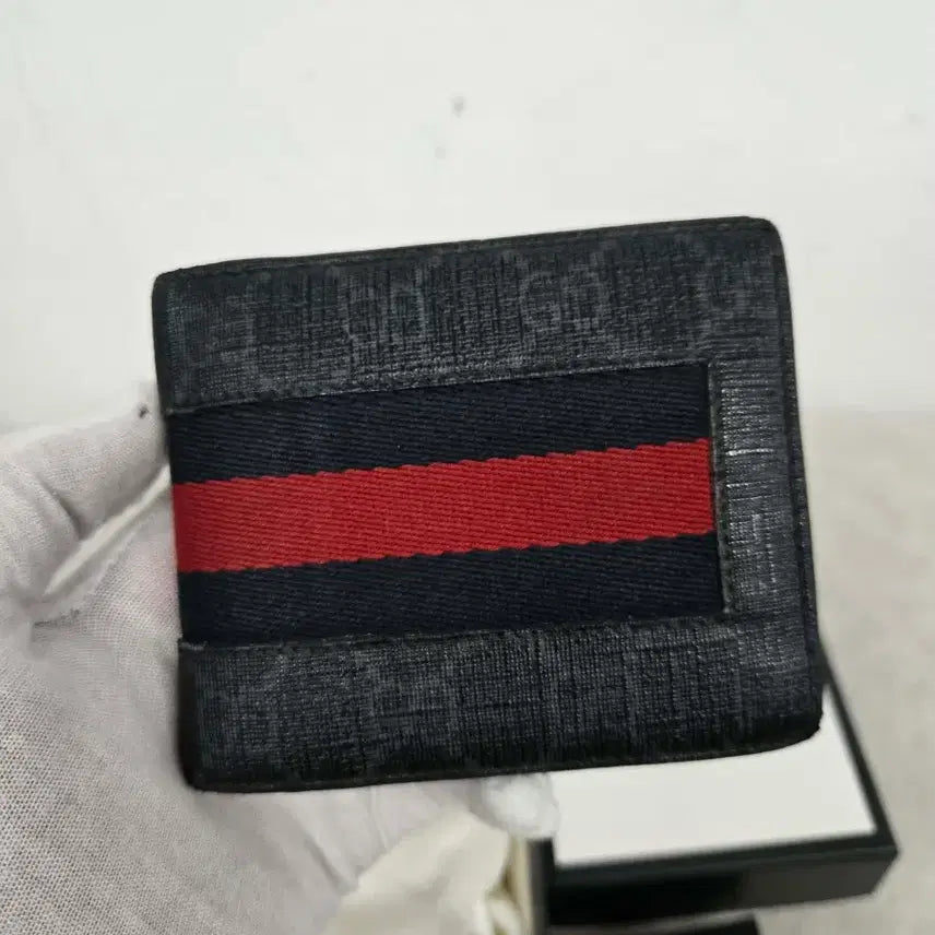 [BUNJANG] Gucci Web Stripe Bifold Wallet / [정품][A급] 구찌 웹삼선 반지갑