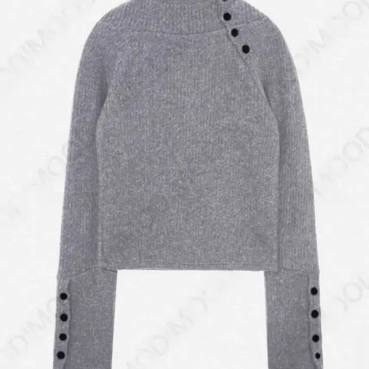 [BUNJANG] Gray Knit Top + Striped Halterneck Set / 회색 니트 탑 + 줄무늬 홀터넥 세트
