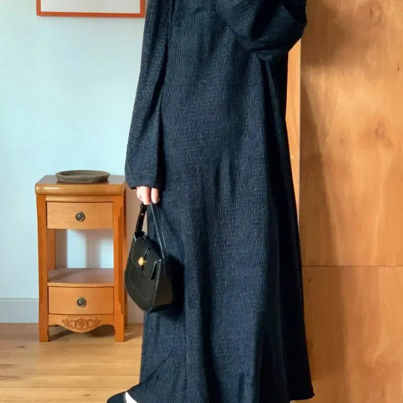 [BUNJANG] Wrinkle Velvet Maxi Long Dress / 세제품] 링클벨로아주름 맥시롱원피스 