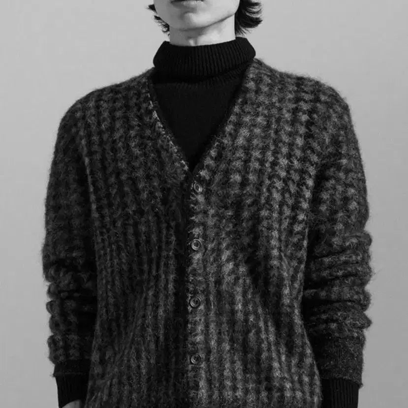 [BUNJANG] COS Houndstooth Mohair Blend Cardigan / [M] COS 하운드투스 모헤어 블렌드 가디건