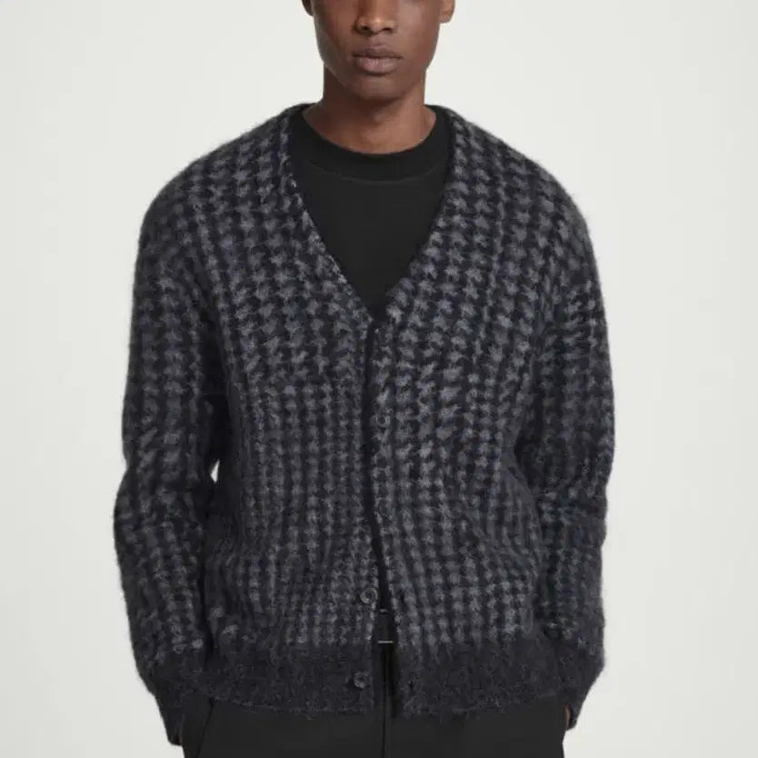 [BUNJANG] COS Houndstooth Mohair Blend Cardigan / [M] COS 하운드투스 모헤어 블렌드 가디건