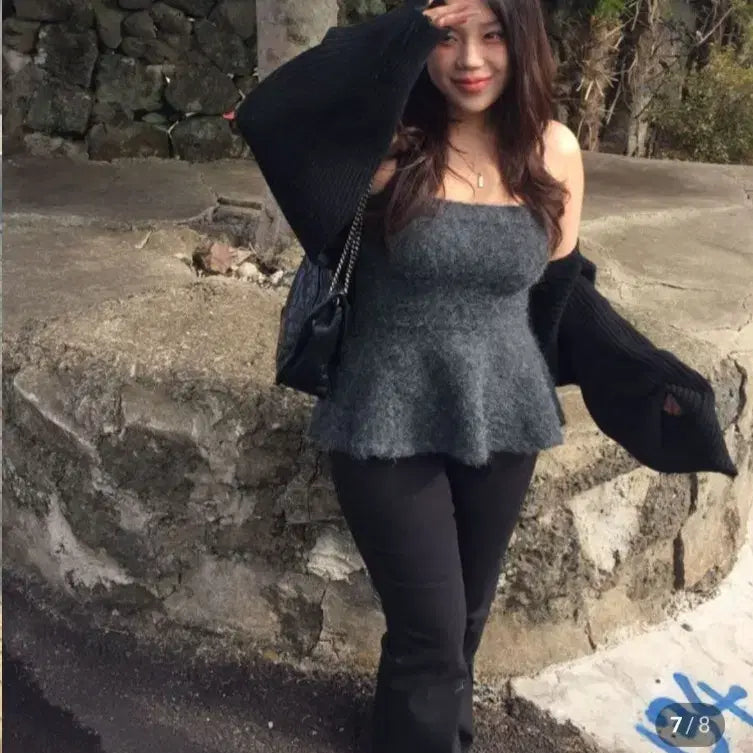 [BUNJANG] Daisy2L Angora Bolero and Tank Top Set / 데이지투엘 골지볼레로+앙고라나시 새상품