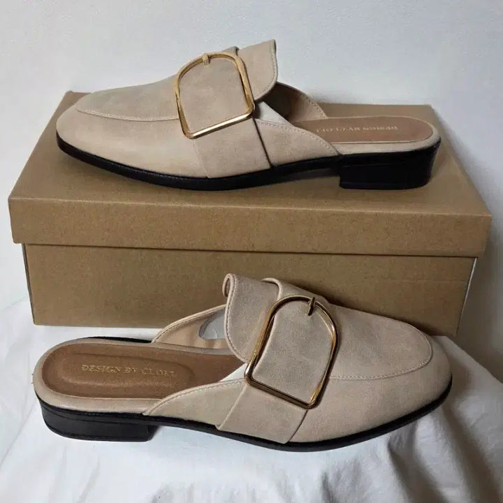 [BUNJANG] Ivory Buckle Mules / 왕 버클 뮬((새상품))