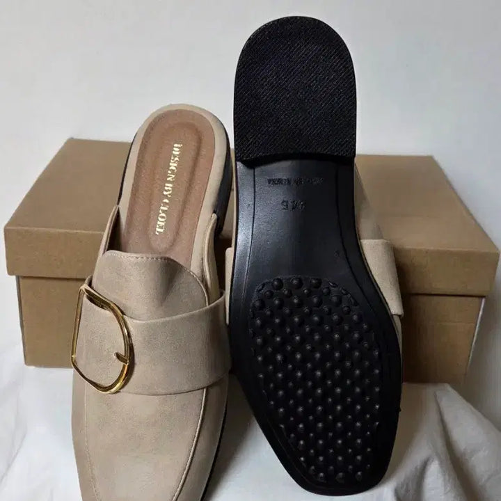 [BUNJANG] Ivory Buckle Mules / 왕 버클 뮬((새상품))