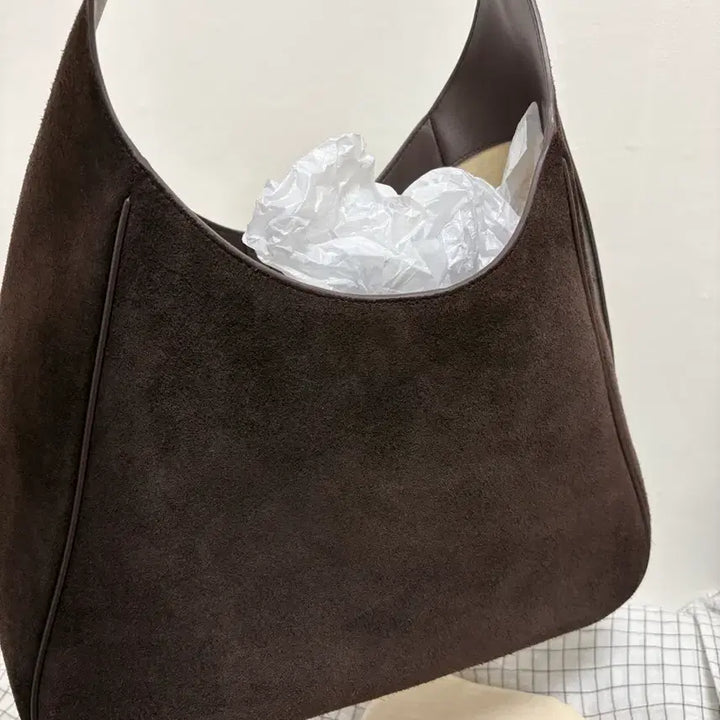 [BUNJANG] Elbategev Plaque Hobo Bag Brown / 엘바테게브 플라크 호보백 브라운