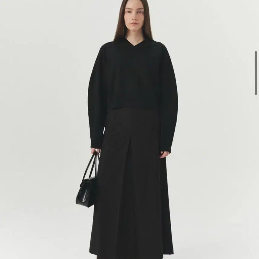[BUNJANG] Levar A-line Maxi Skirt Black Small / [S] 르바 에이라인 맥시스커트 블랙 스몰