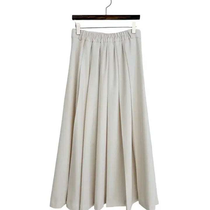 [SOLD OUT] 교신안함)크림아이보리 플리츠 롱 스커트