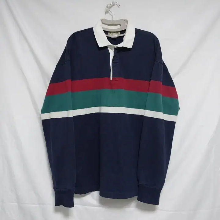 [BUNJANG] L.L.Bean USA Striped Rugby Shirt / L.L.Bean USA 스트라이프 럭비 셔츠 긴팔