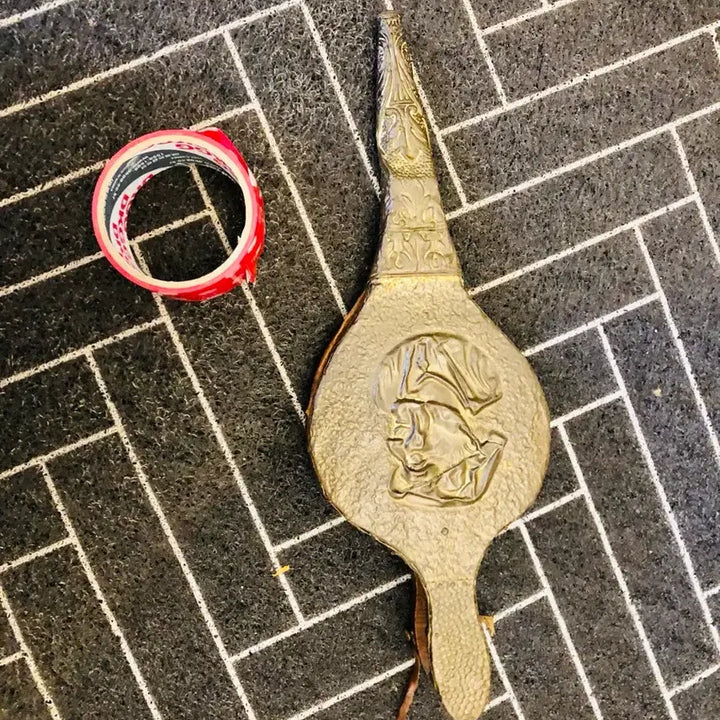 [BUNJANG] Antique Fireplace Bellows Decorative Item / 엔틱 벽난로 풍구 인테리어 골동품 소품