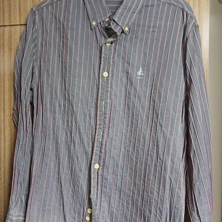 [BUNJANG] Beanpole Jeans Western Stripe Long Sleeve Shirt / 빈폴 진스 웨스턴스트라이프 긴팔 셔츠 남방 105
