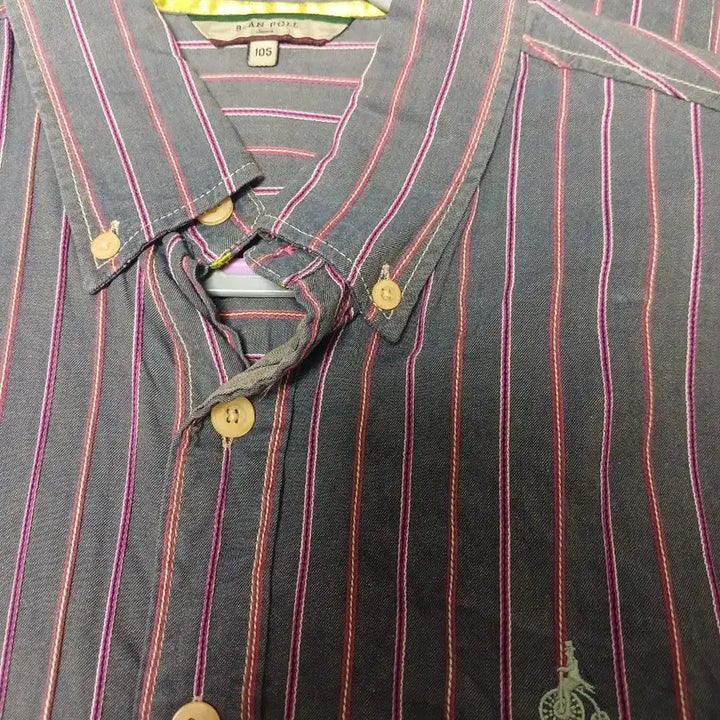 [BUNJANG] Beanpole Jeans Western Stripe Long Sleeve Shirt / 빈폴 진스 웨스턴스트라이프 긴팔 셔츠 남방 105