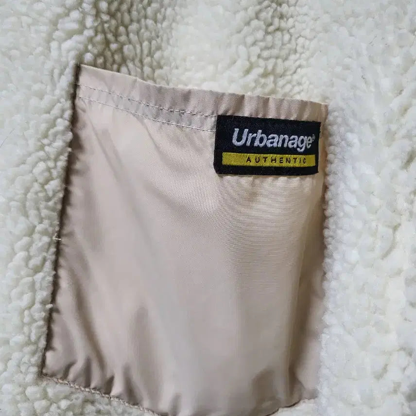 [BUNJANG] Urbanage Reversible Ivory Fleece Jacket / Urbanage 양털 후리스 아이보리(리버시블)