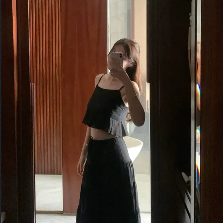 [BUNJANG] Wear Weather Sally Tiered Skirt (Short) - Size S / 웨어웨더 샐리 티어드 스커트 숏기장 S 판매해요