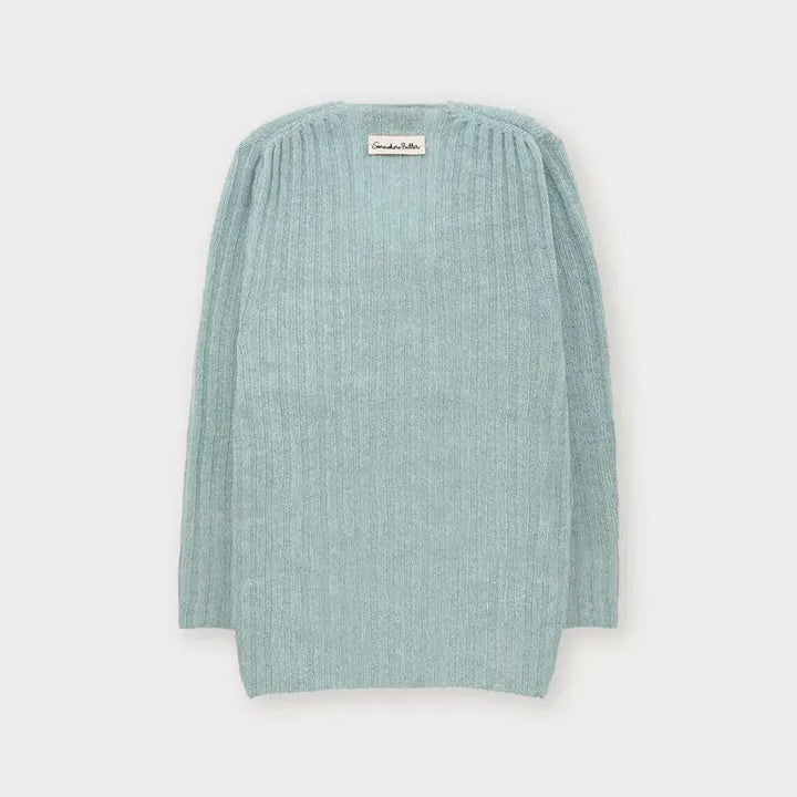 [BUNJANG] Somewhere But Better Veggie V-Neck Knit Light Blue / [새상품]썸웨어버터 Veggie V-Neck Knit Light blue
