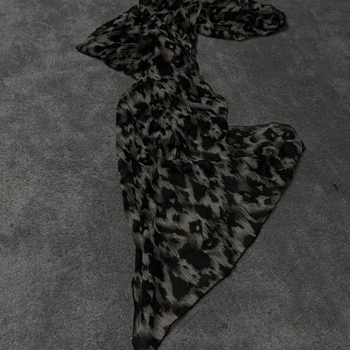 [BUNJANG] Japanese Vintage Rock Chic Punk Leopard Scarf / 일본빈티지 락시크 펑크 레오파드 스카프