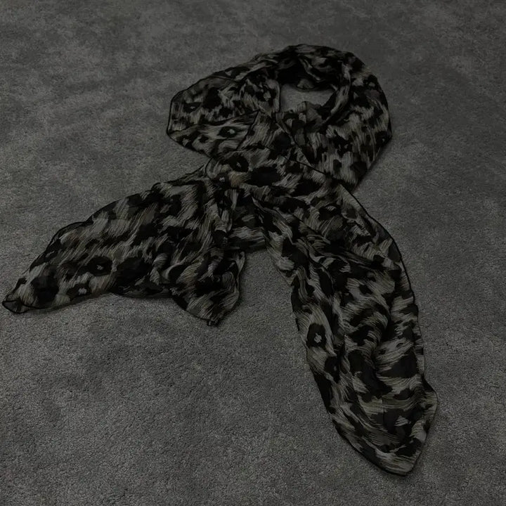 [BUNJANG] Japanese Vintage Rock Chic Punk Leopard Scarf / 일본빈티지 락시크 펑크 레오파드 스카프